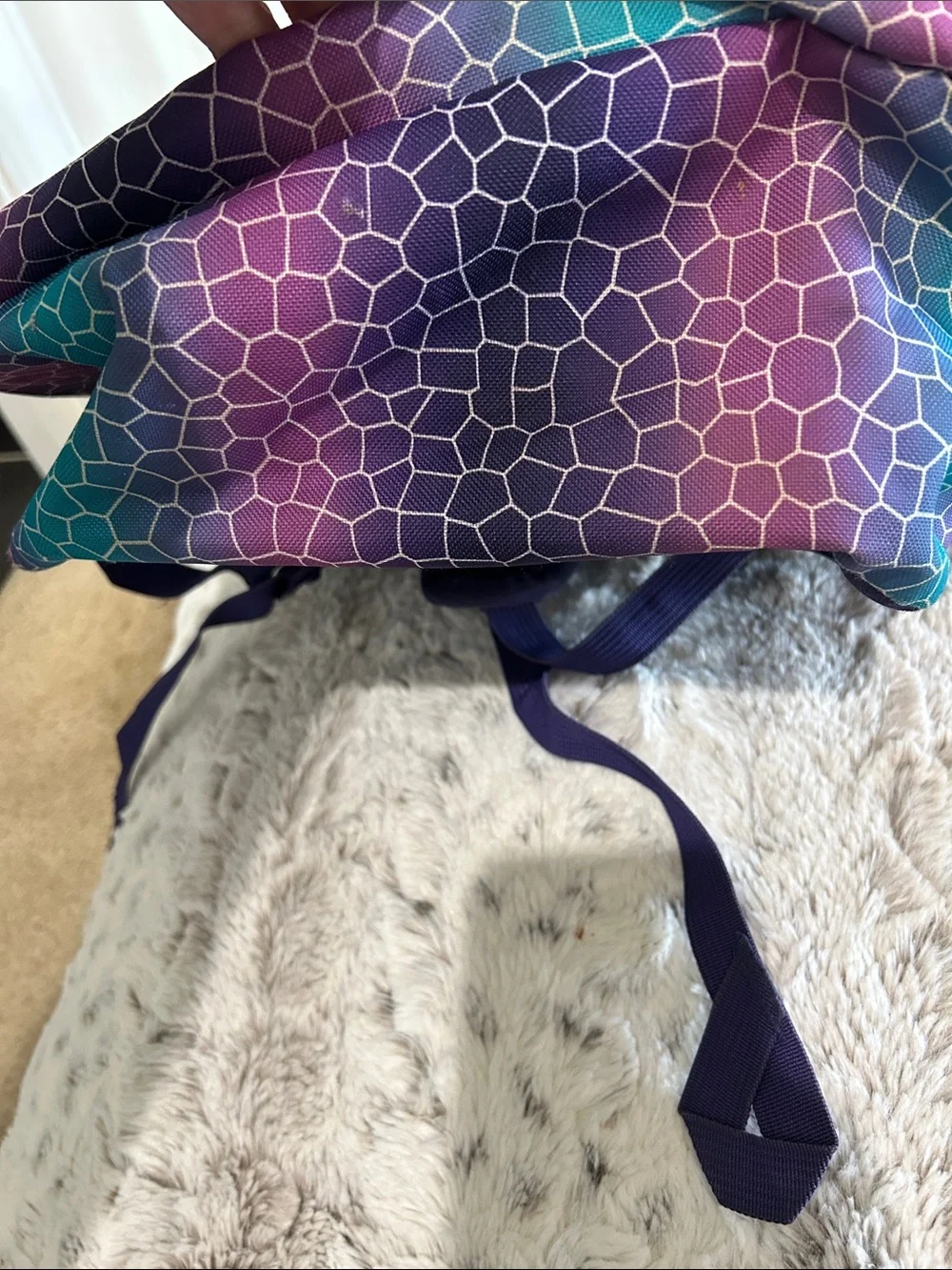 Jansport Purple Teal Pink Gradient Mosaic Backpack